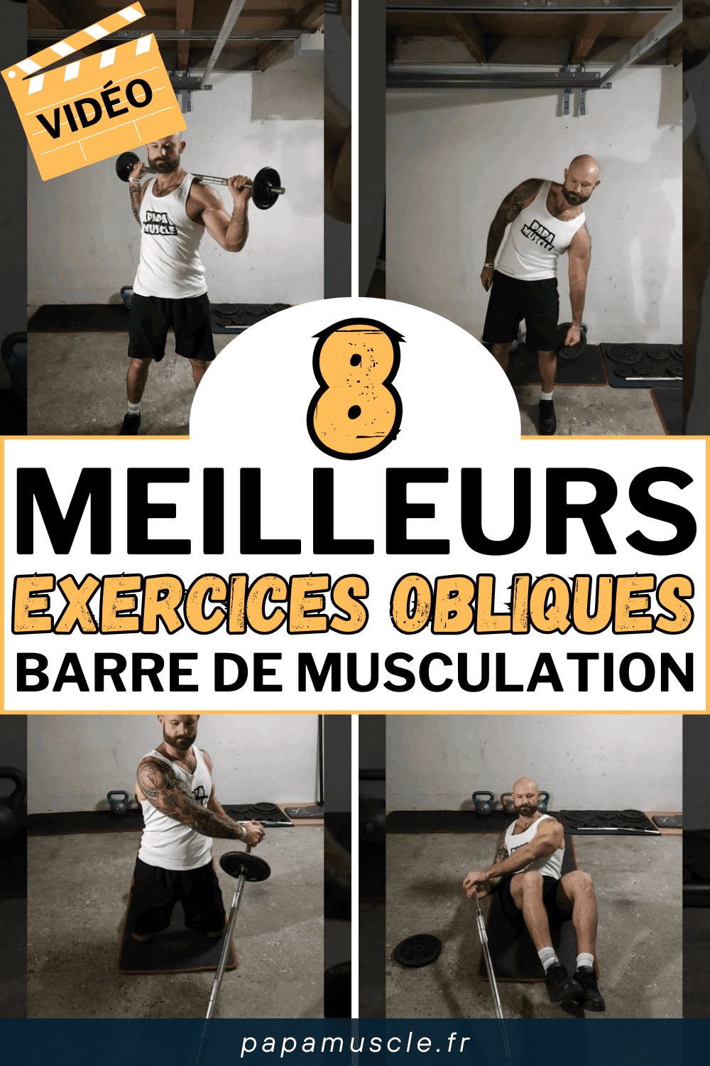 8 meilleurs exercices obliques avec barre de musculation VIDÉO Papa