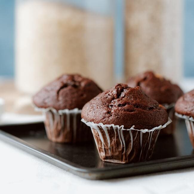 Muffin protéiné aux pépites de chocolat : goûter prise de masse