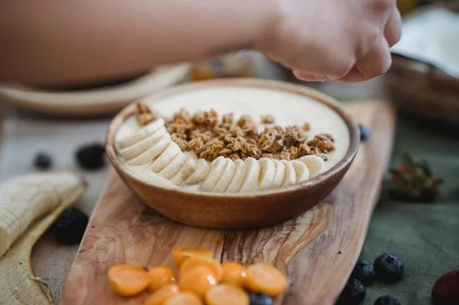 petit déjeuner prise de masse fromage blanc banane