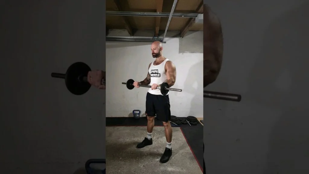 Curl inversé debout barre (standing barbell reverse curl)