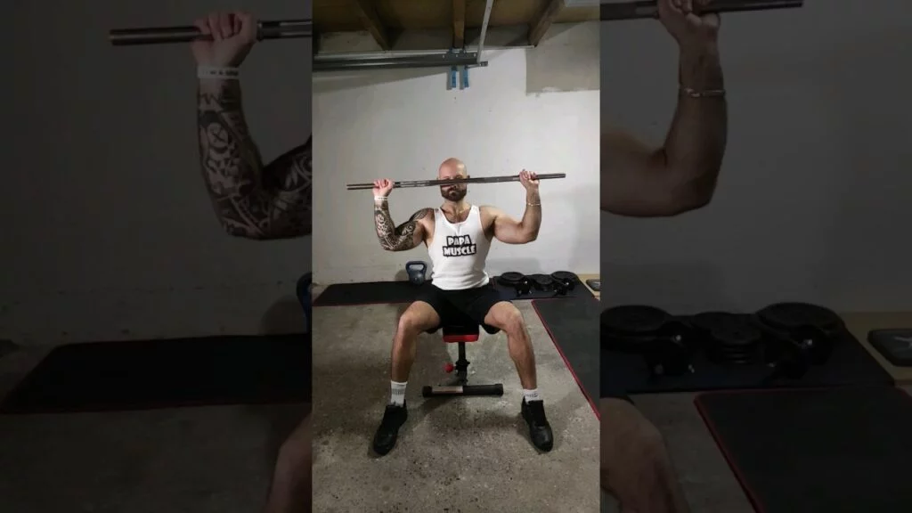 Rotation externe assis barre (seated barbell external rotation)