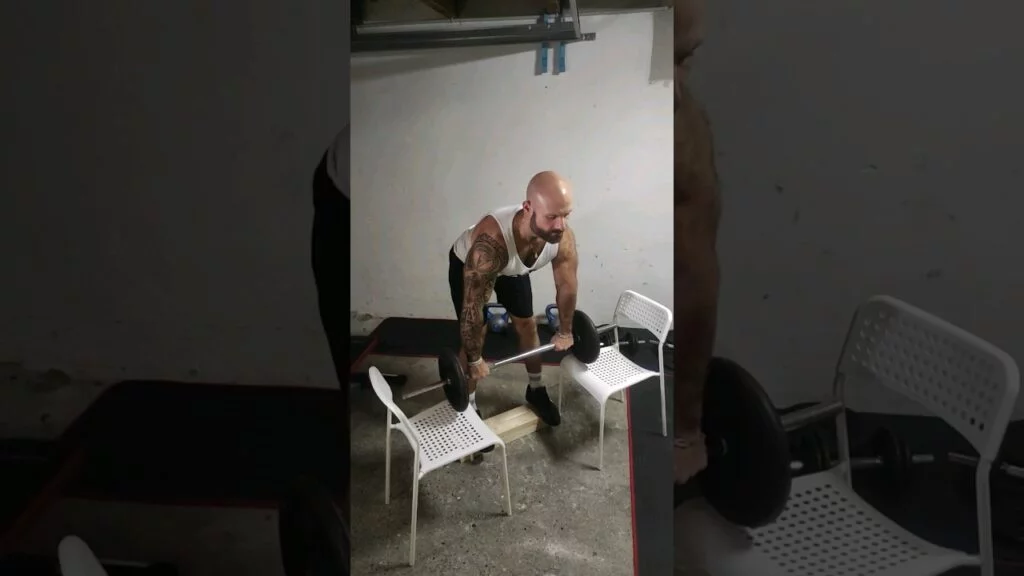 Soulevé de terre partiel barre (barbell rack pull)