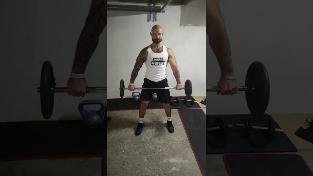 Soulevé de terre prise arrachée barre (snatch grip barbell deadlift)