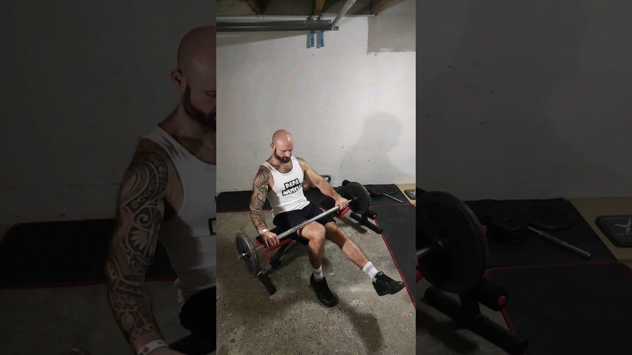 Extension mollet assis barre à 1 jambe [VIDÉO] | Papa Muscle