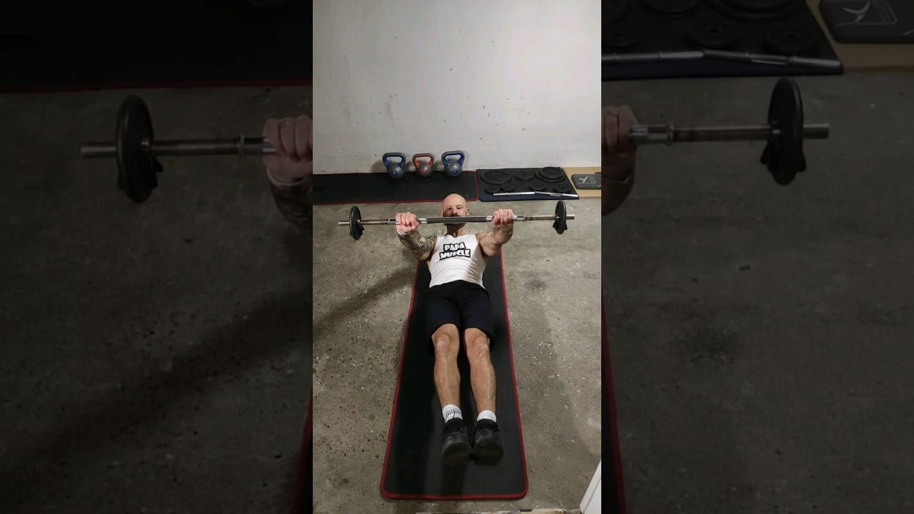 Hollow hold barre (barbell hollow hold) [VIDÉO] Papa Muscle