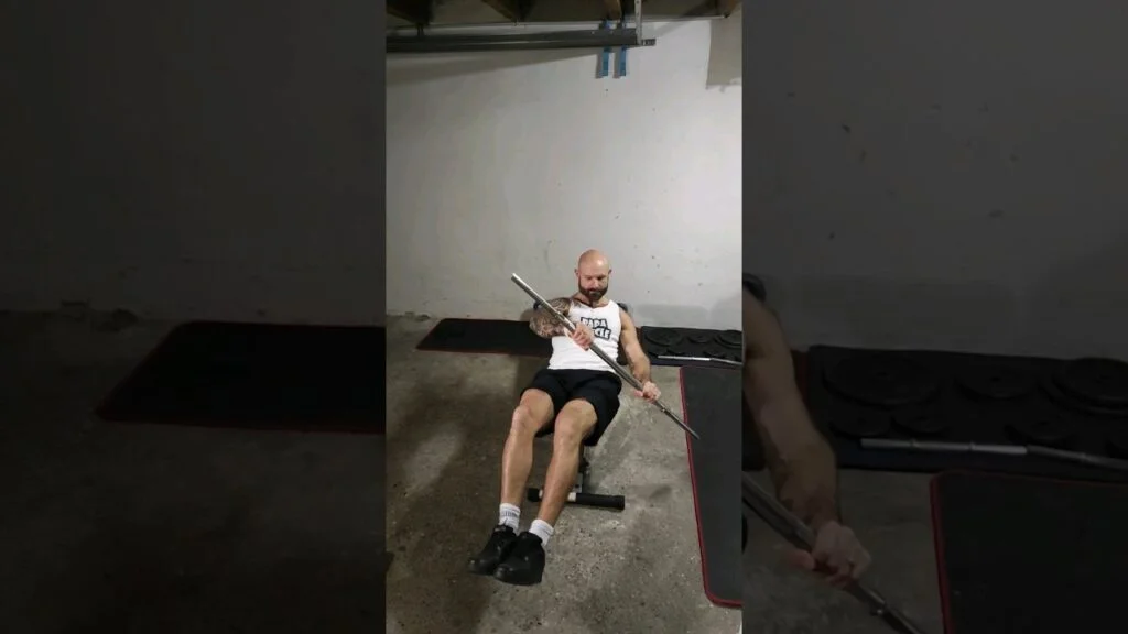 Rotation russe barre sur banc (barbell bench russian twist)