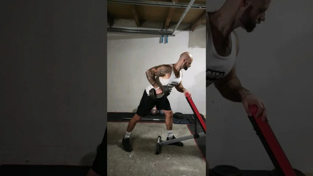 Rowing Kroc haltère (dumbbell Kroc row)