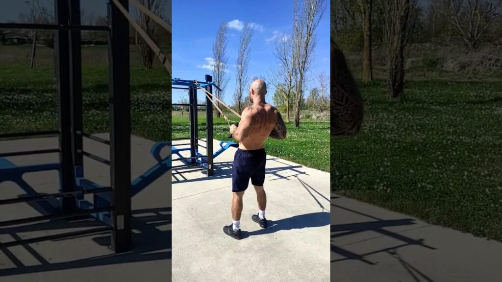 Rowing inversé TRX prise neutre (neutral grip TRX inverted row)