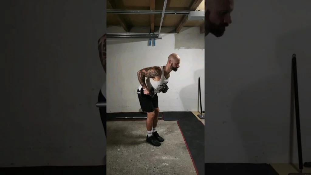 Rowing Yates haltère prise neutre (neutral grip dumbbell Yates row)