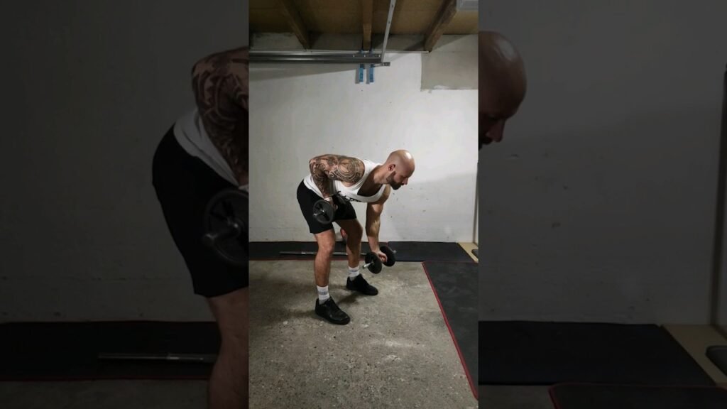 Rowing buste penché haltère supination alterné (alternating underhand dumbbell bent over row)