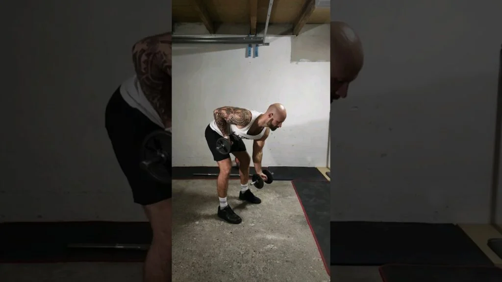 Rowing buste penché haltère supination alterné (alternating underhand dumbbell bent over row)