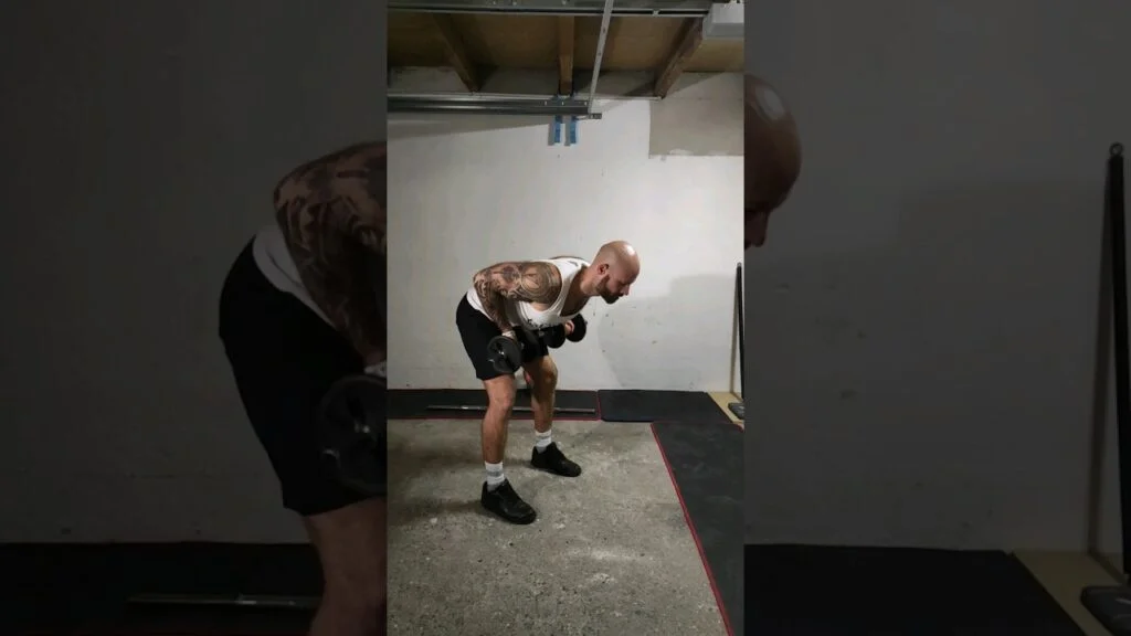 Rowing buste penché haltère supination (underhand dumbbell bent over row)