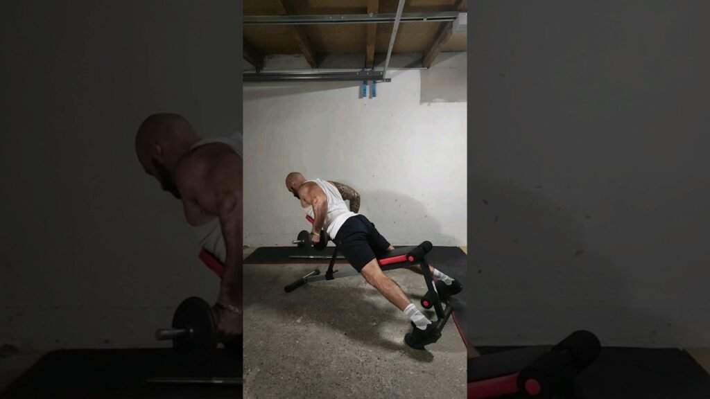 Rowing incliné haltère supination (underhand incline dumbbell row)