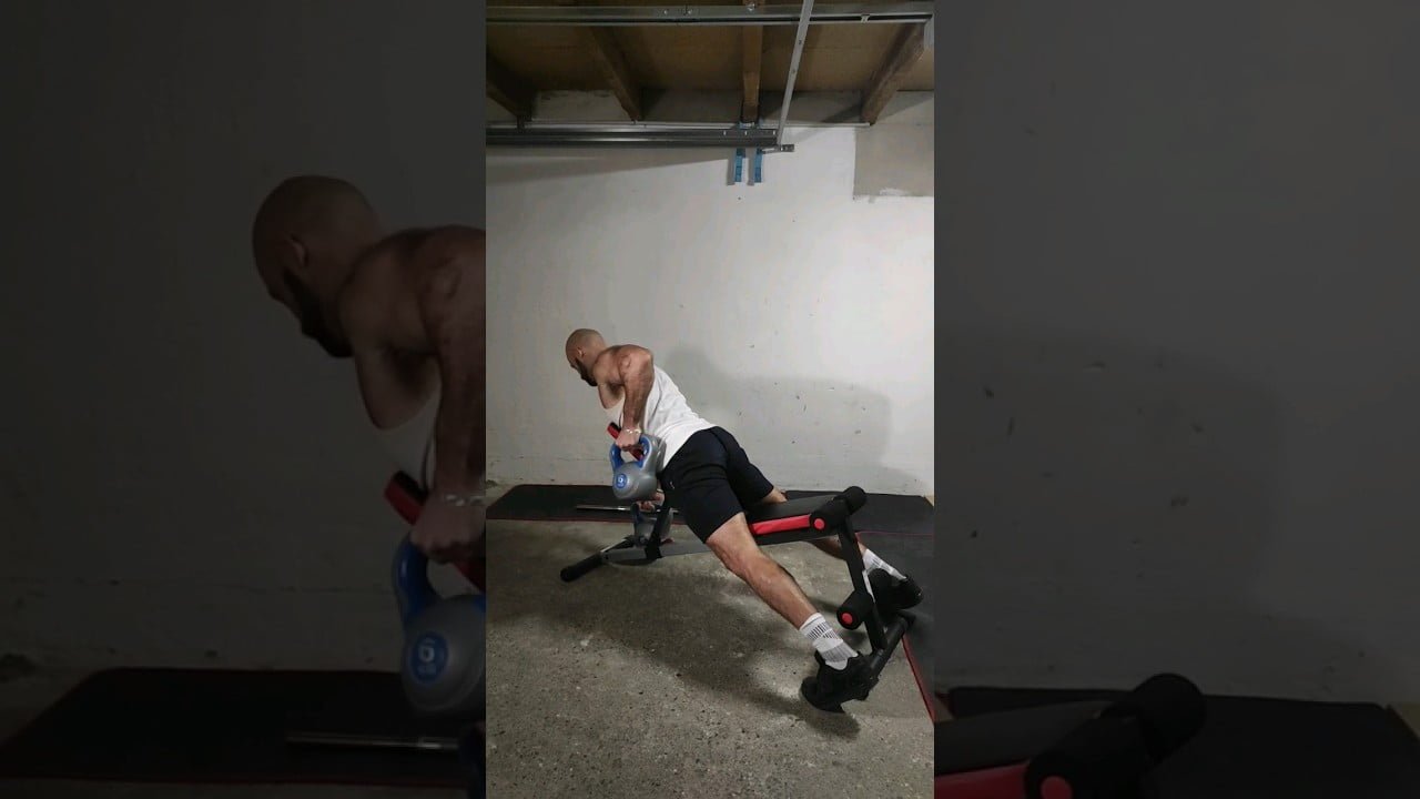 Rowing incliné kettlebell prise neutre alterné [VIDÉO] | Papa Muscle
