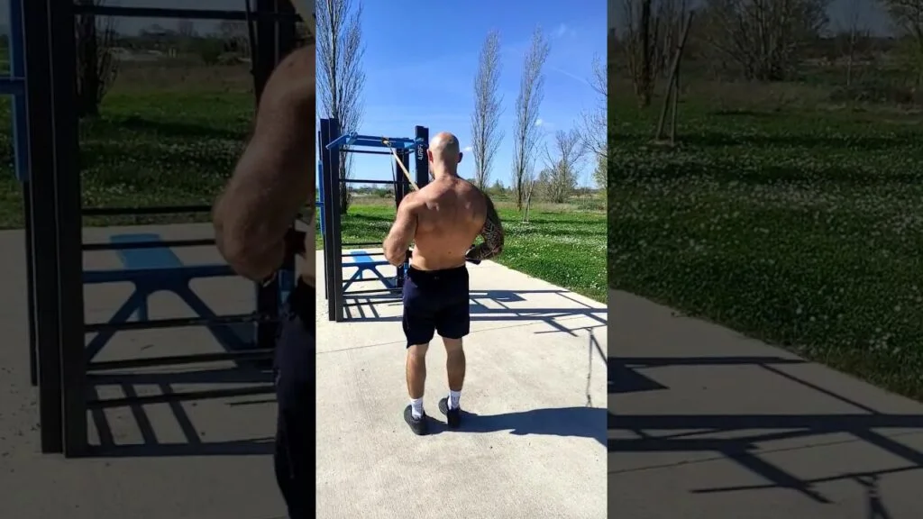 Rowing lombaire TRX supination (underhand TRX lower back row)