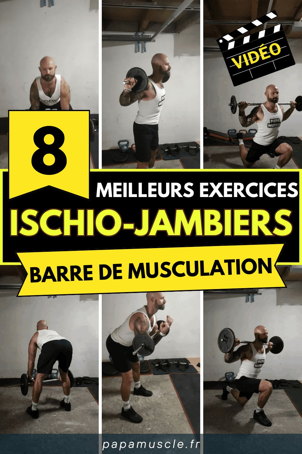 exercices ischio jambiers barre