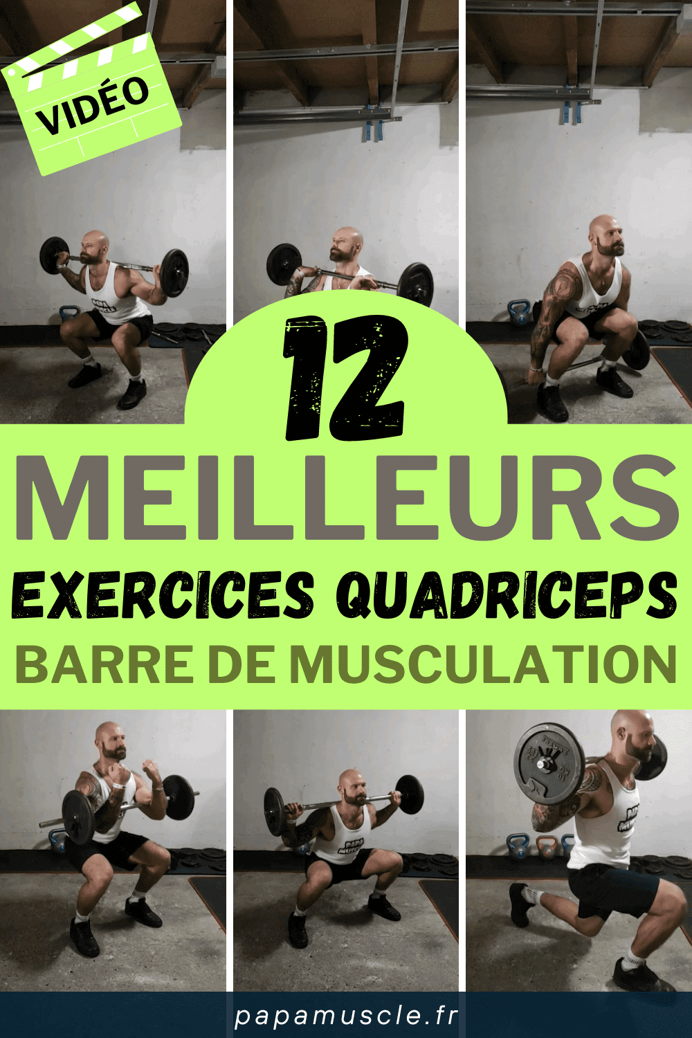 exercices quadriceps barre de musculation