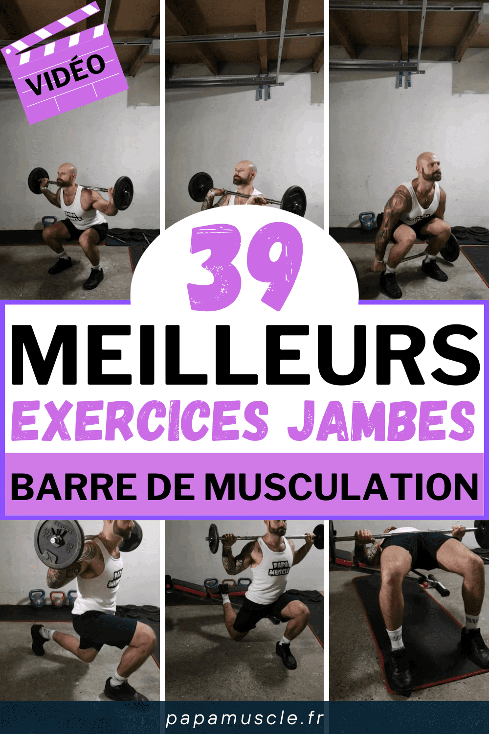 exercices jambes barre de musculation