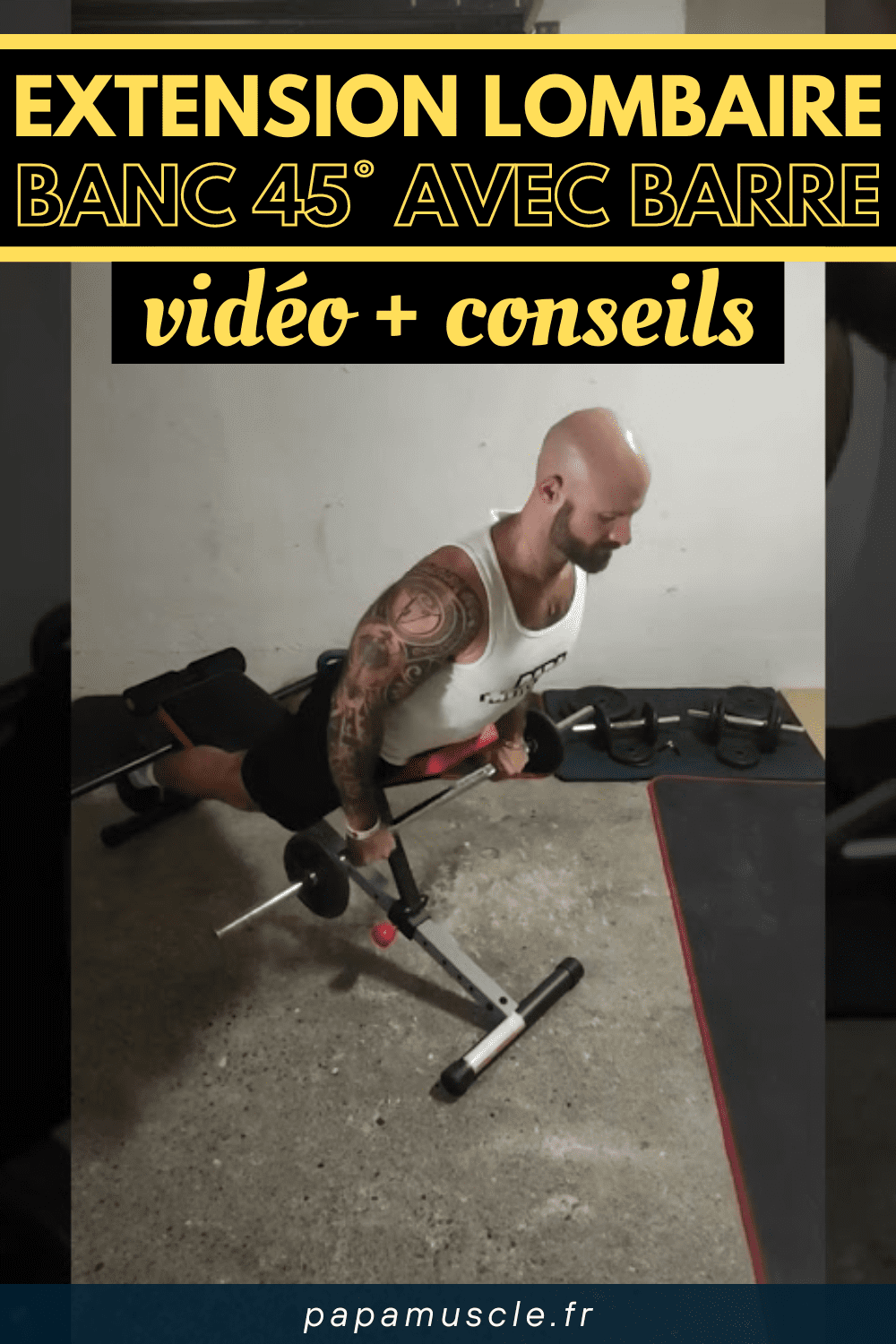 extension lombaire banc