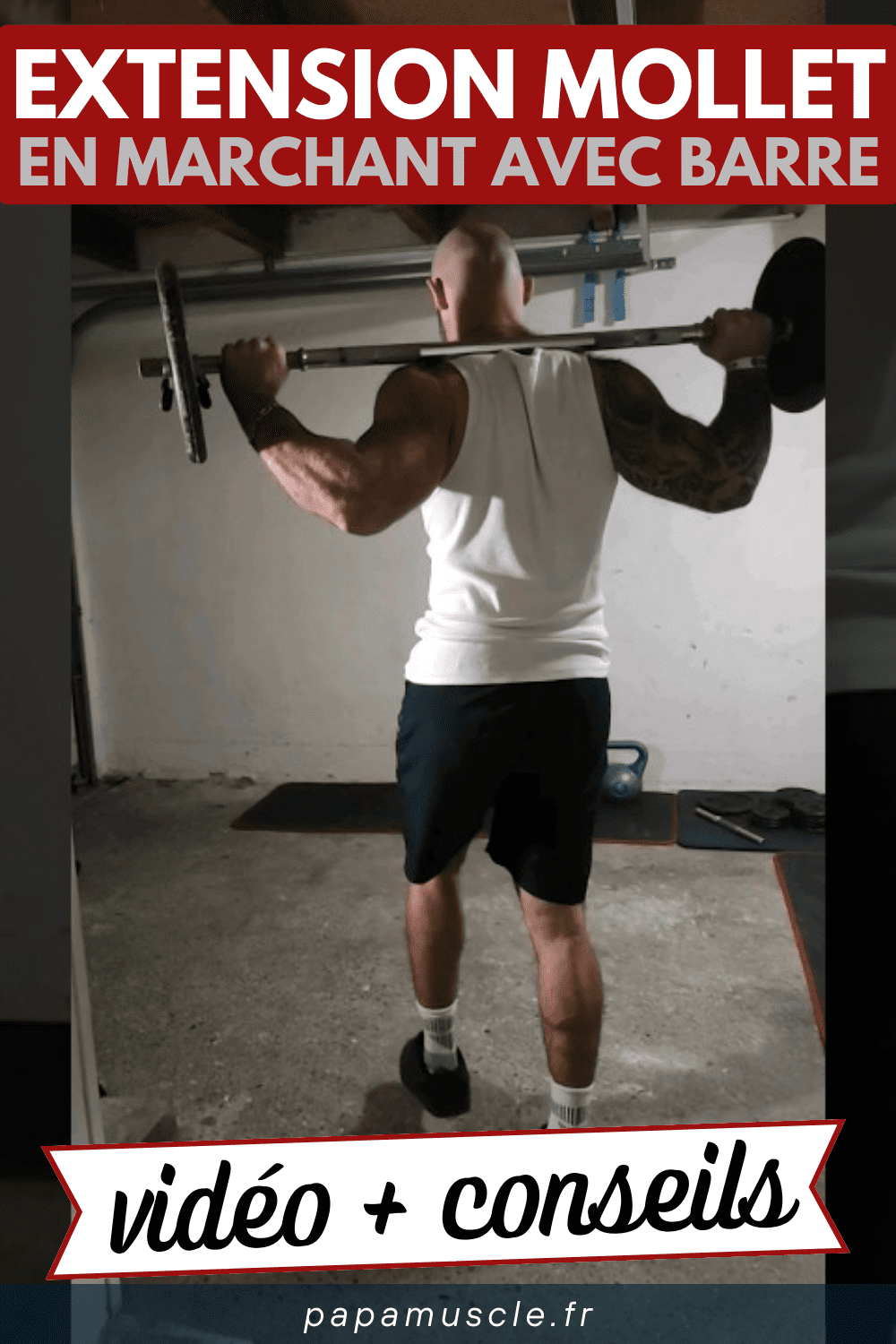 extension mollet en marchant barre