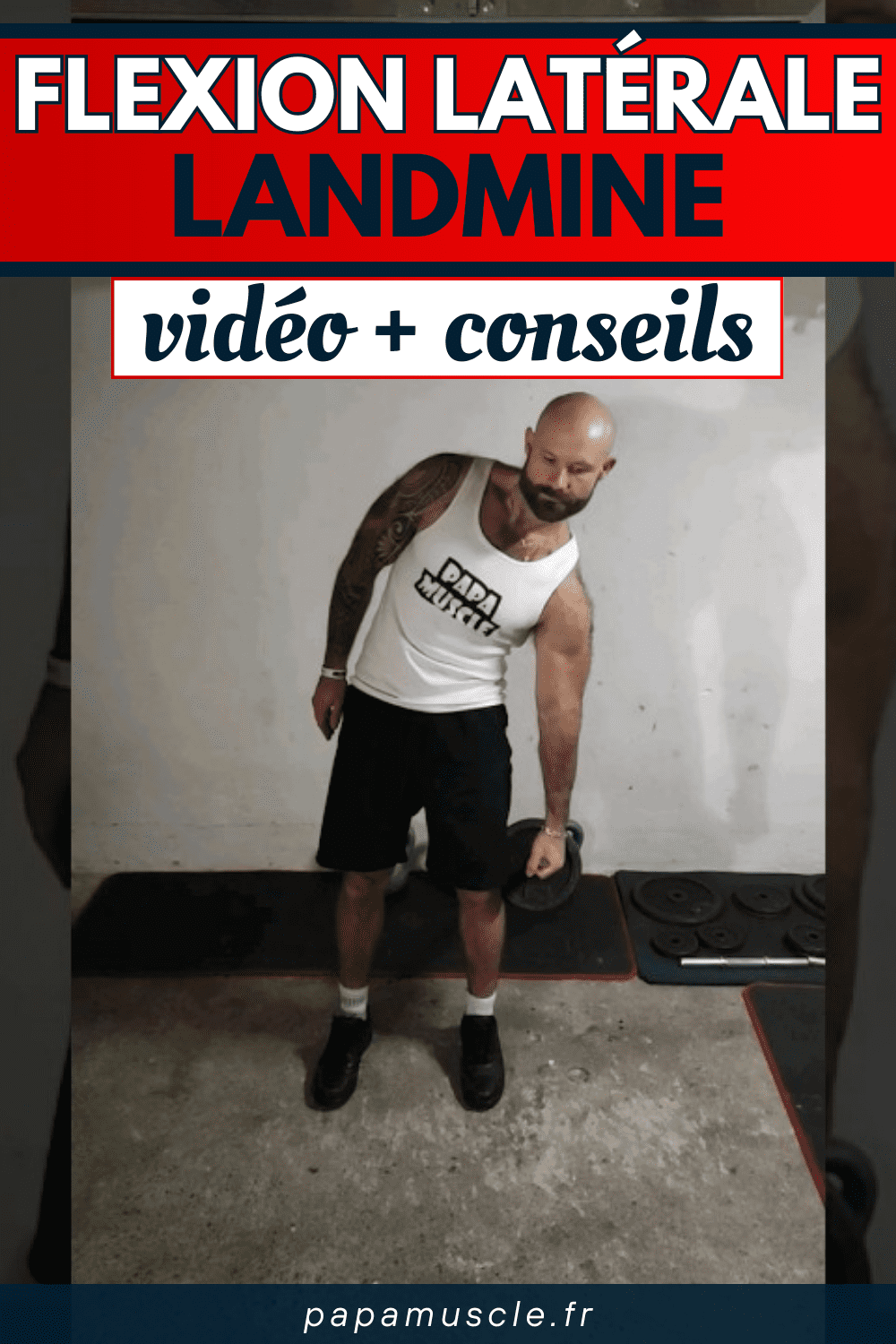 flexion latérale landmine