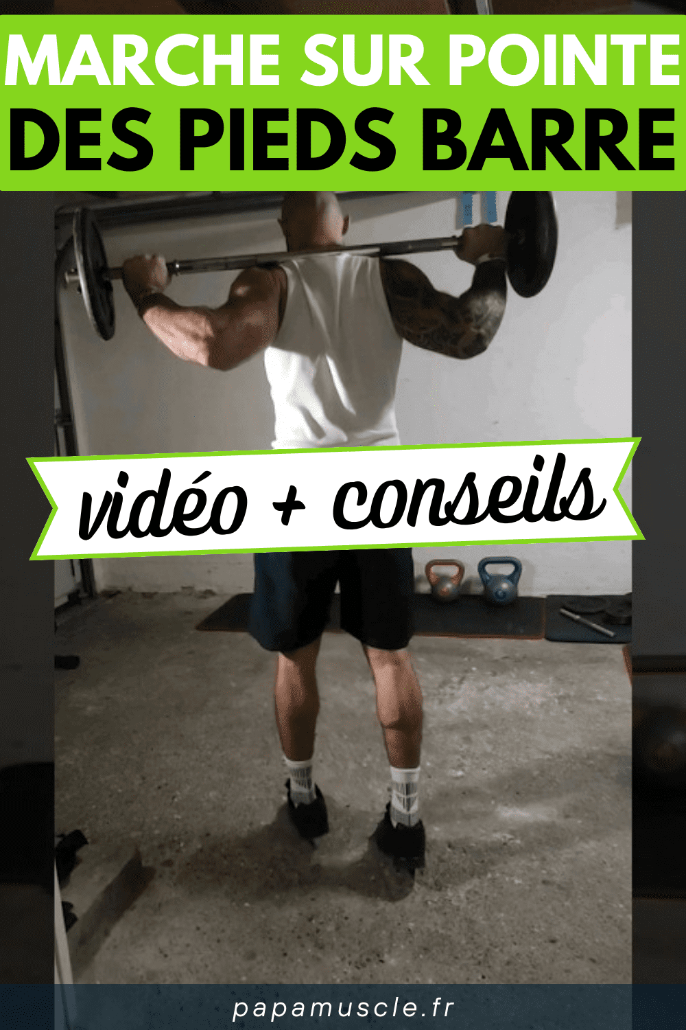 marche sur pointe des pieds barre