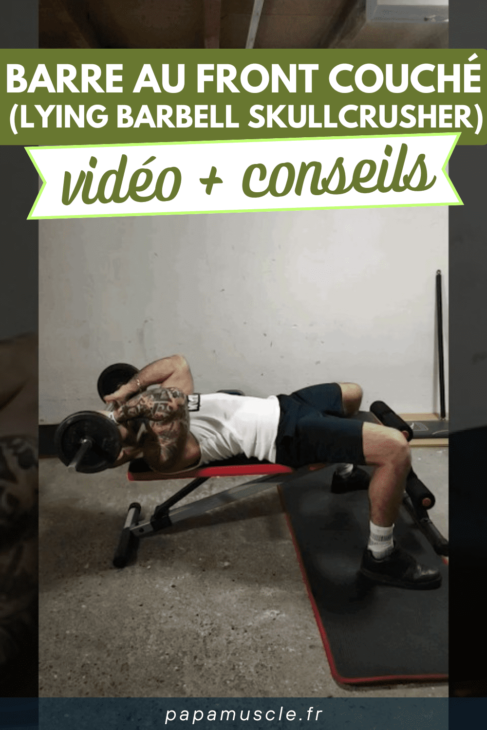 barre au front couché