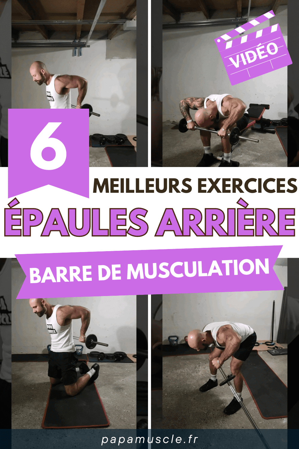 exercices épaules arrière barre