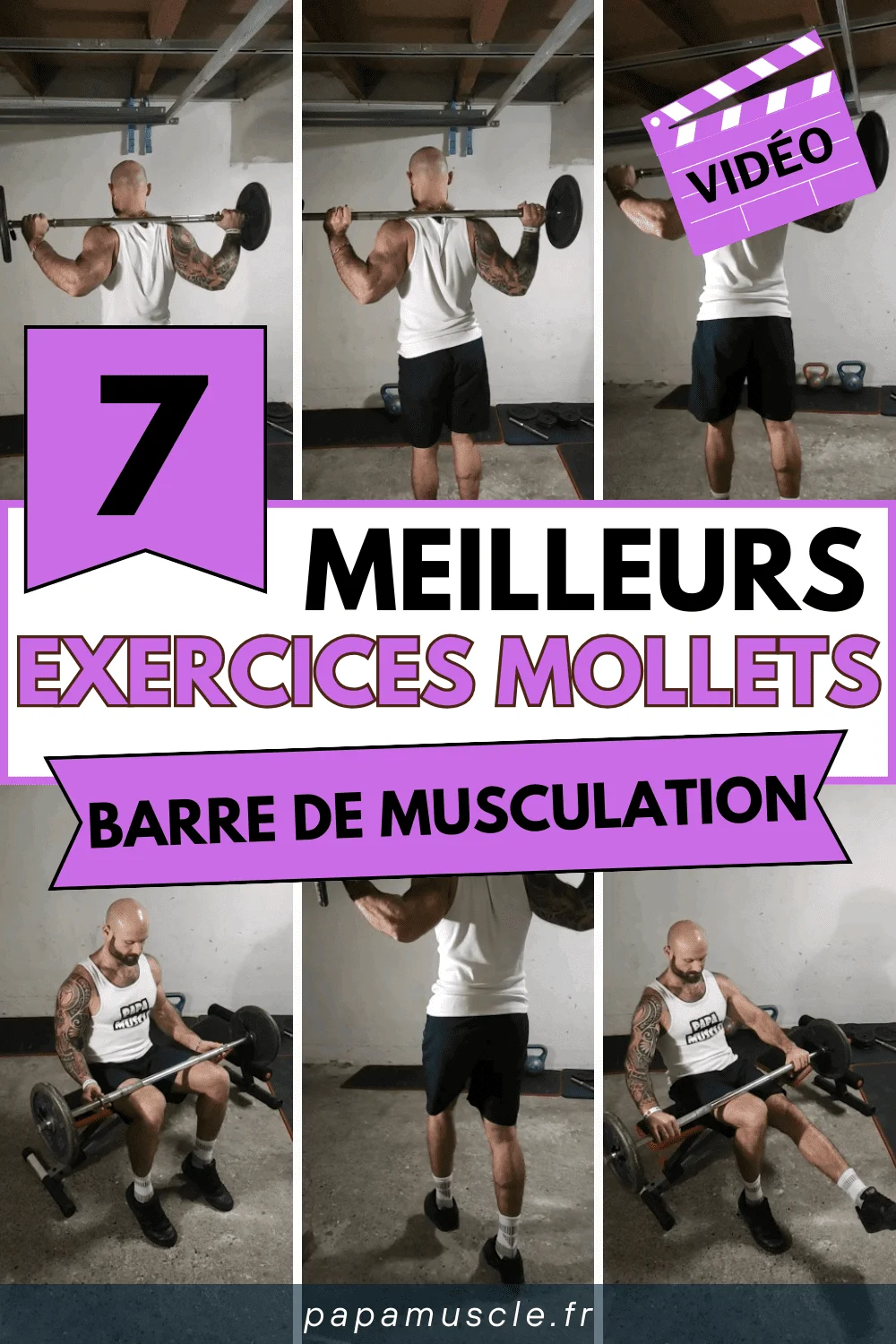 exercices mollets barre de musculation
