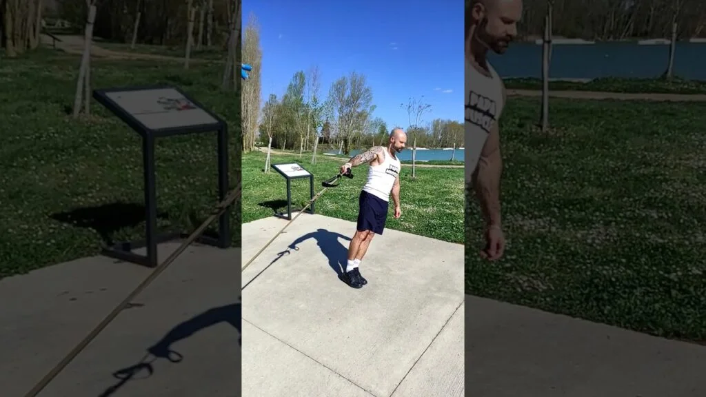 Élévation latérale TRX bas à un bras (one arm low TRX lateral raise)