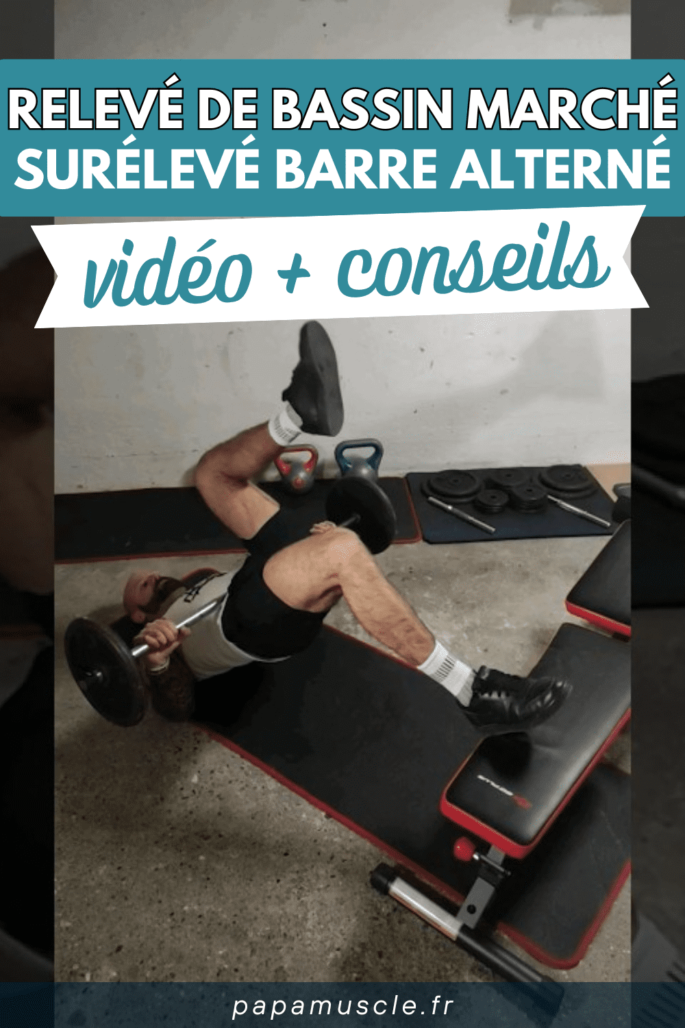 relevé de bassin marché surélevé barre alterné