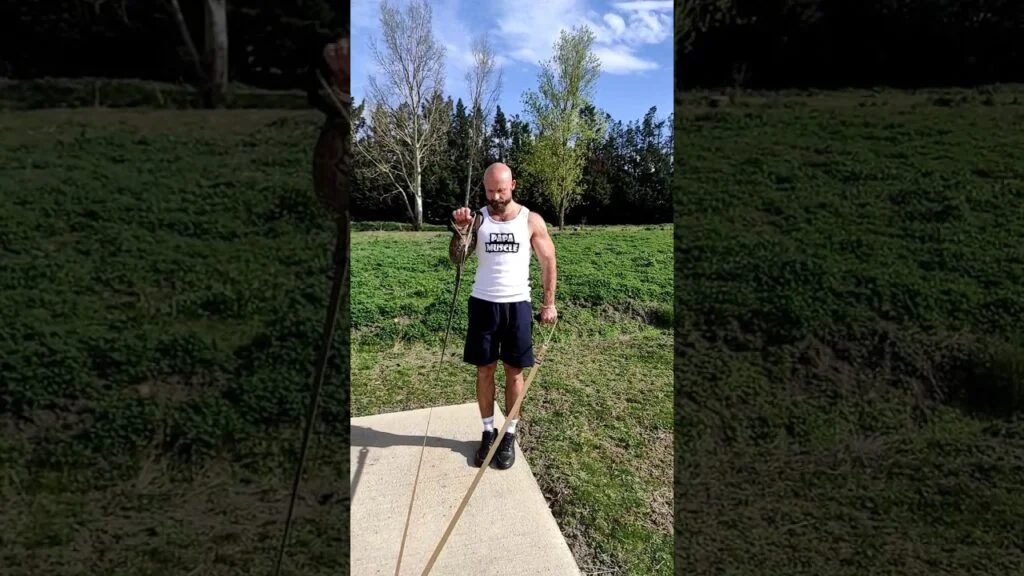 Curl inversé TRX alterné (alternating TRX reverse curl)