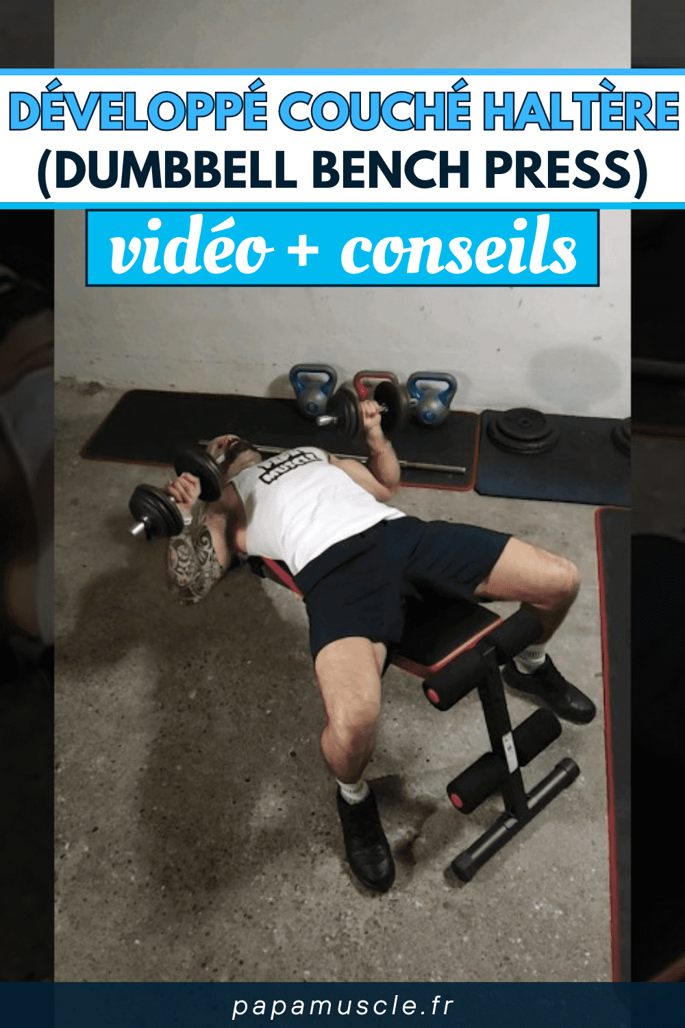 développé couché haltère