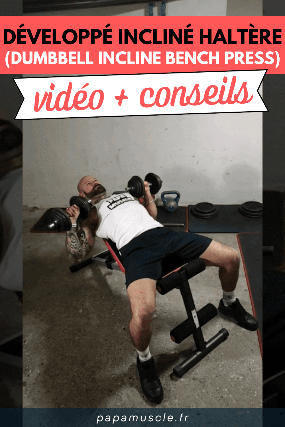 développé incliné haltère