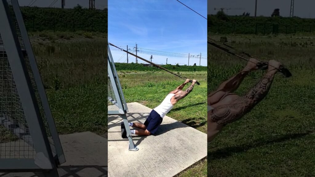 Abdominaux roulé TRX à genou (kneeling TRX ab roll out)