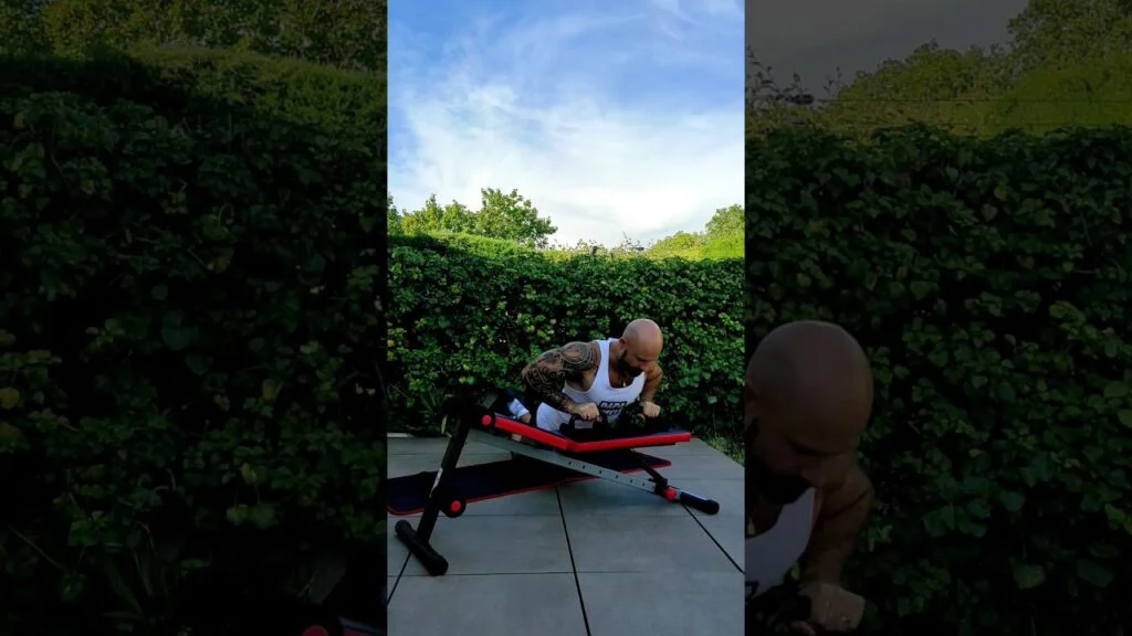 Pompe à genou inclinée avec poignée (kneeling incline push-up with handle)