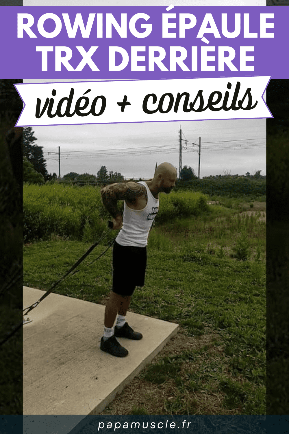 rowing épaule TRX derrière