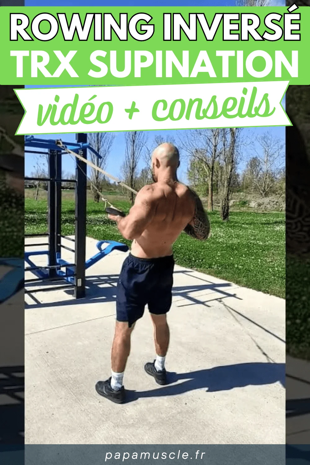 rowing inversé TRX supination