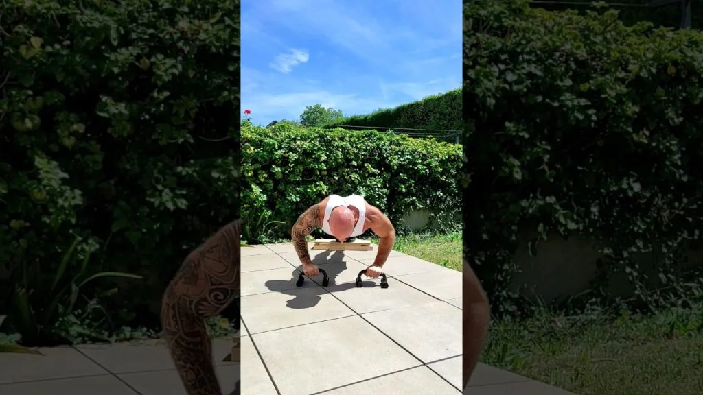 Pompe surélevée avec poignée (elevated push-up with handle)