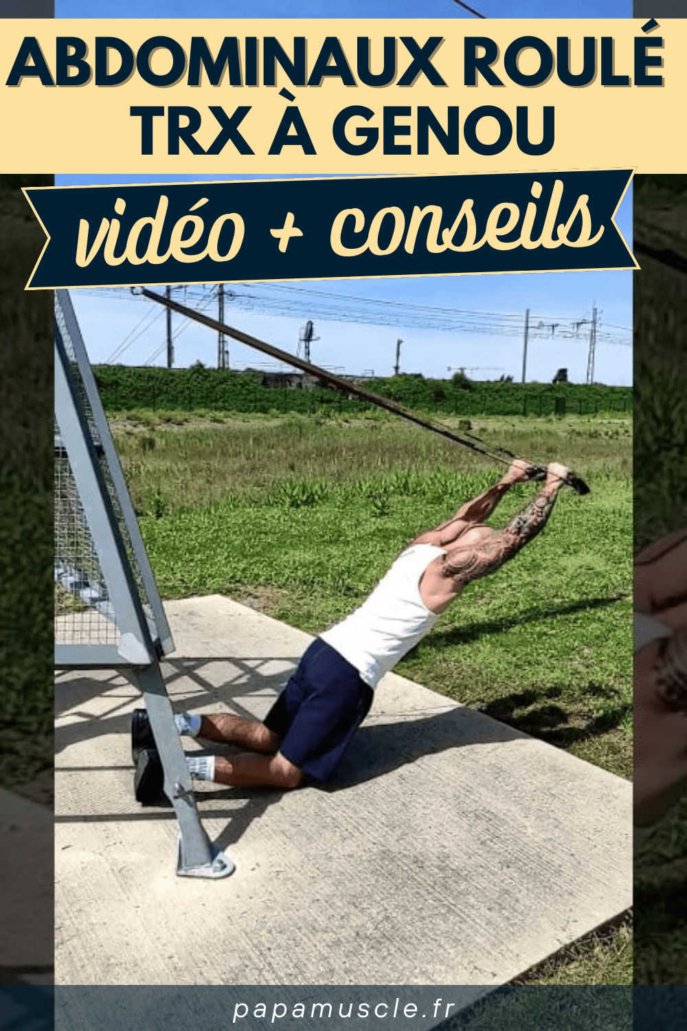 abdominaux roulé barre