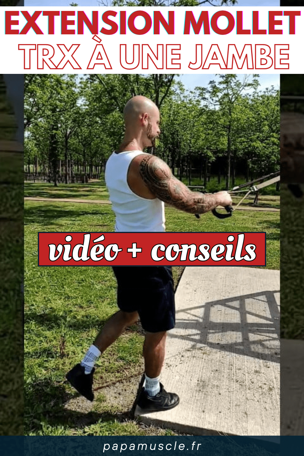 extension mollet TRX à une jambe