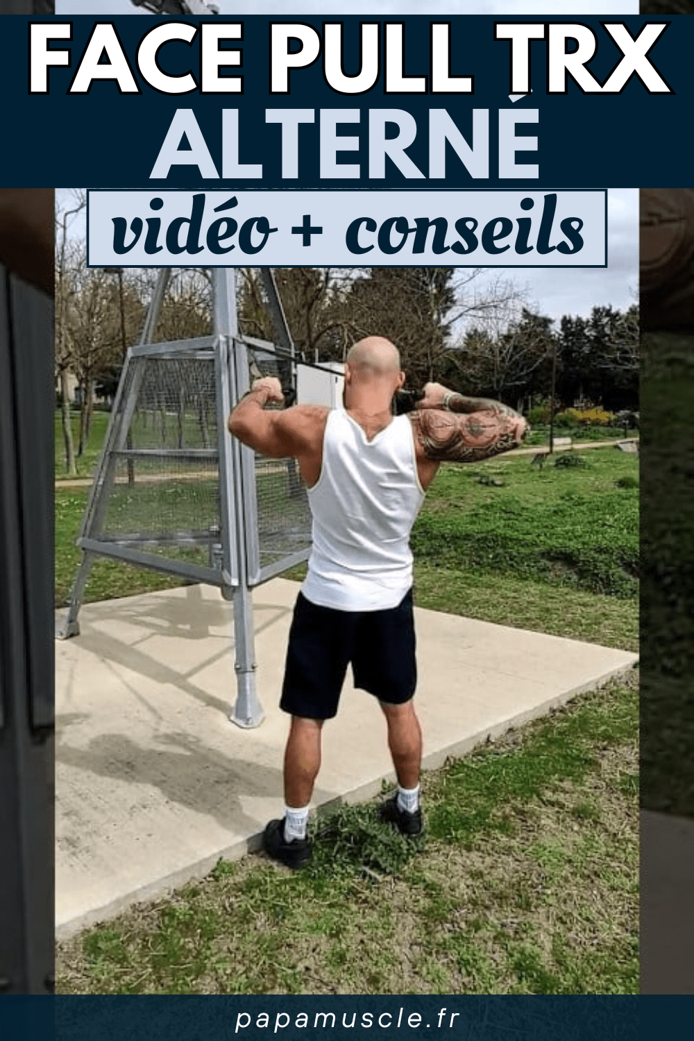 face pull TRX alterné