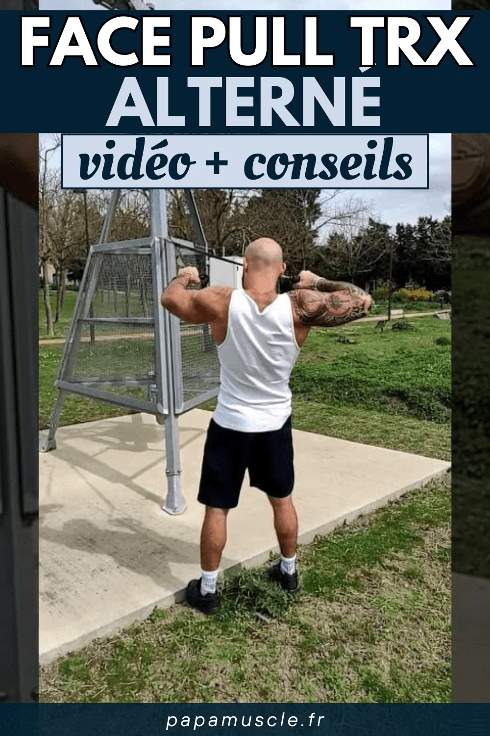 face pull TRX alterné