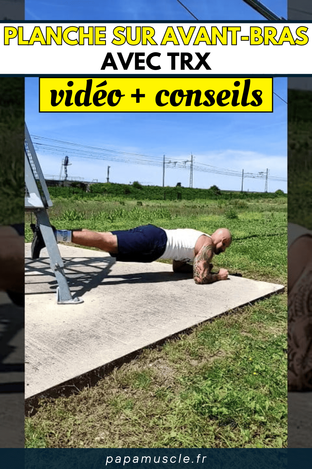 planche sur avant-bras TRX