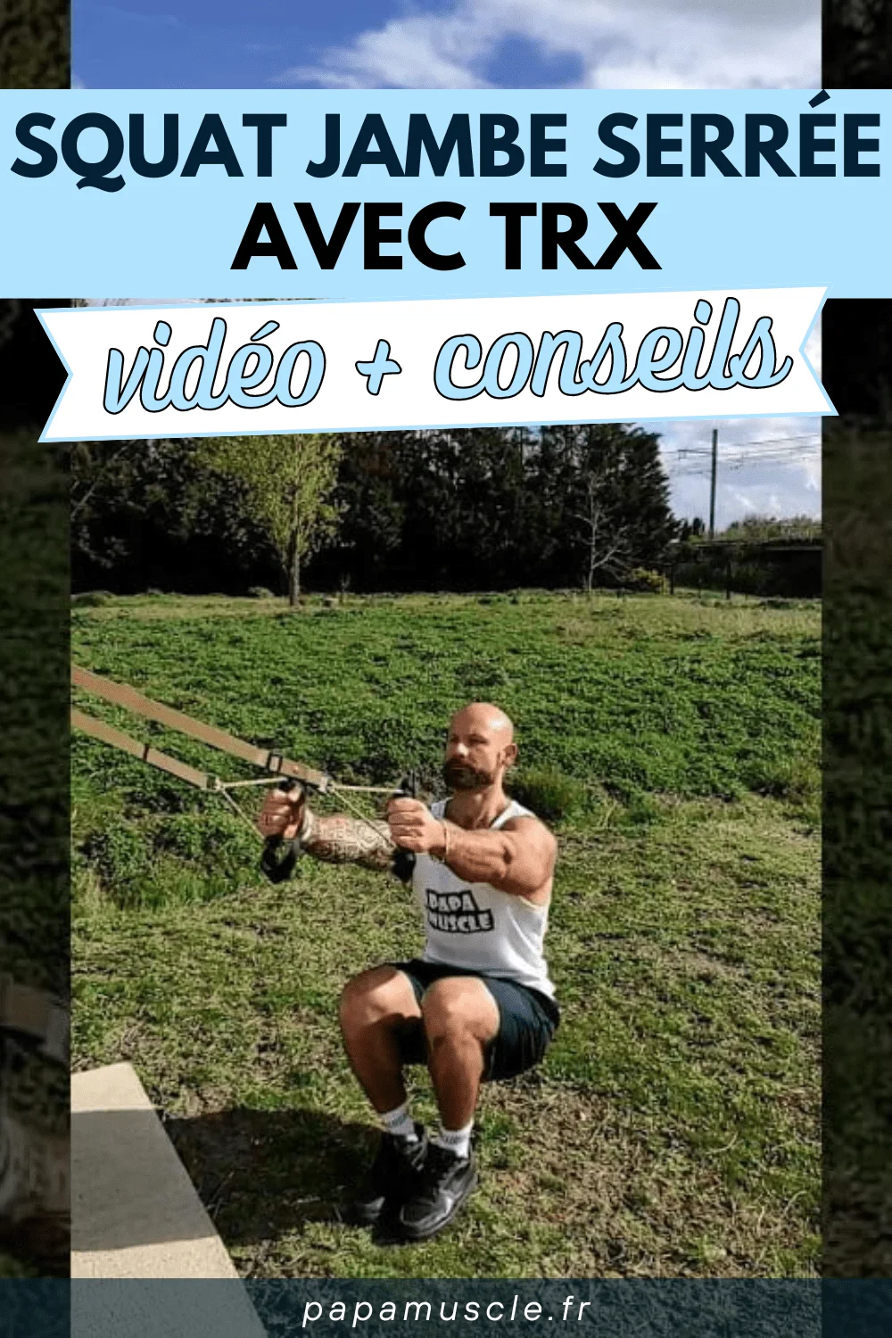 squat jambe serrée TRX