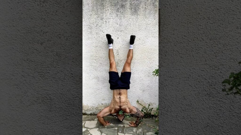 Pompe poirier (hand stand push-up)