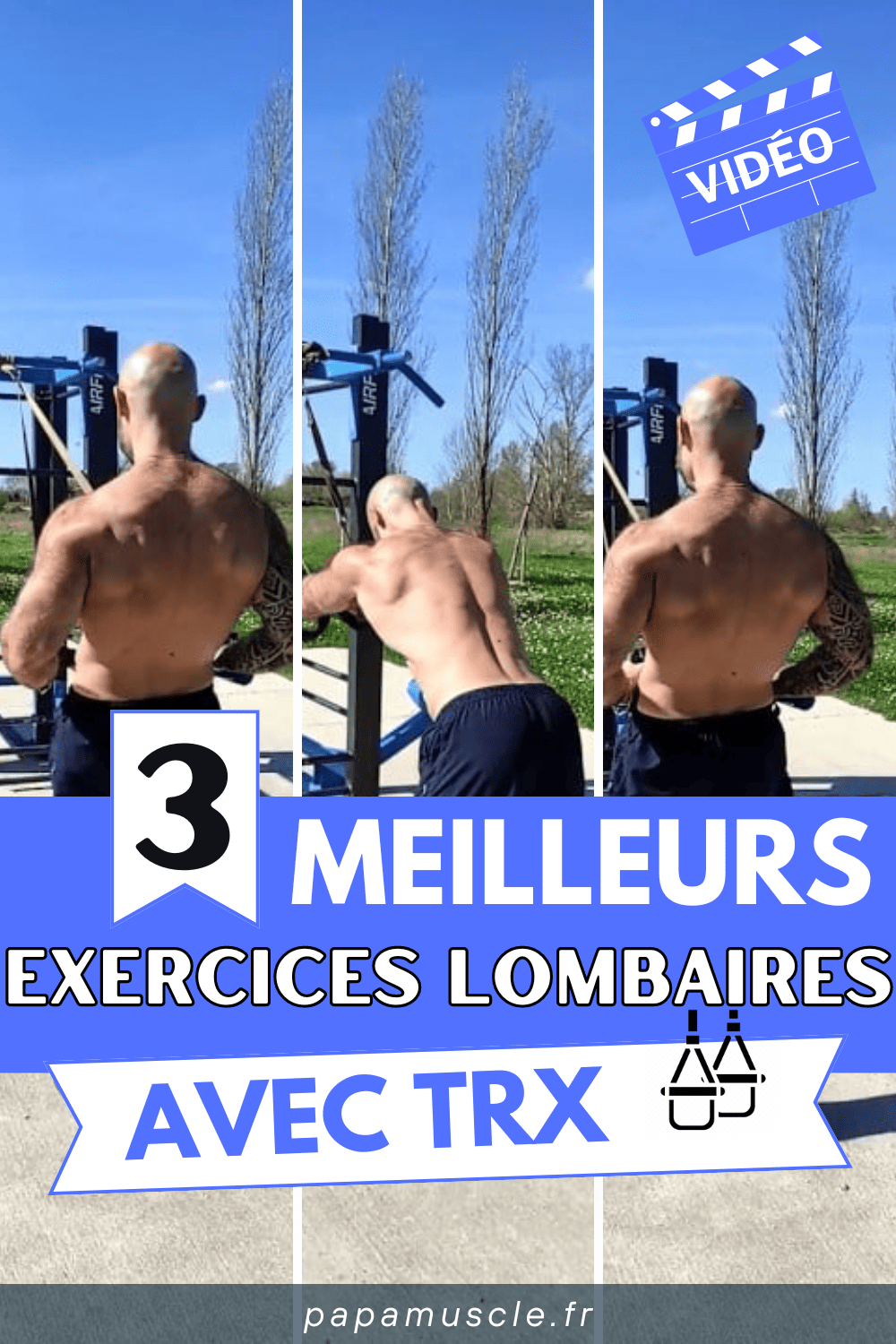 exercices lombaires trx