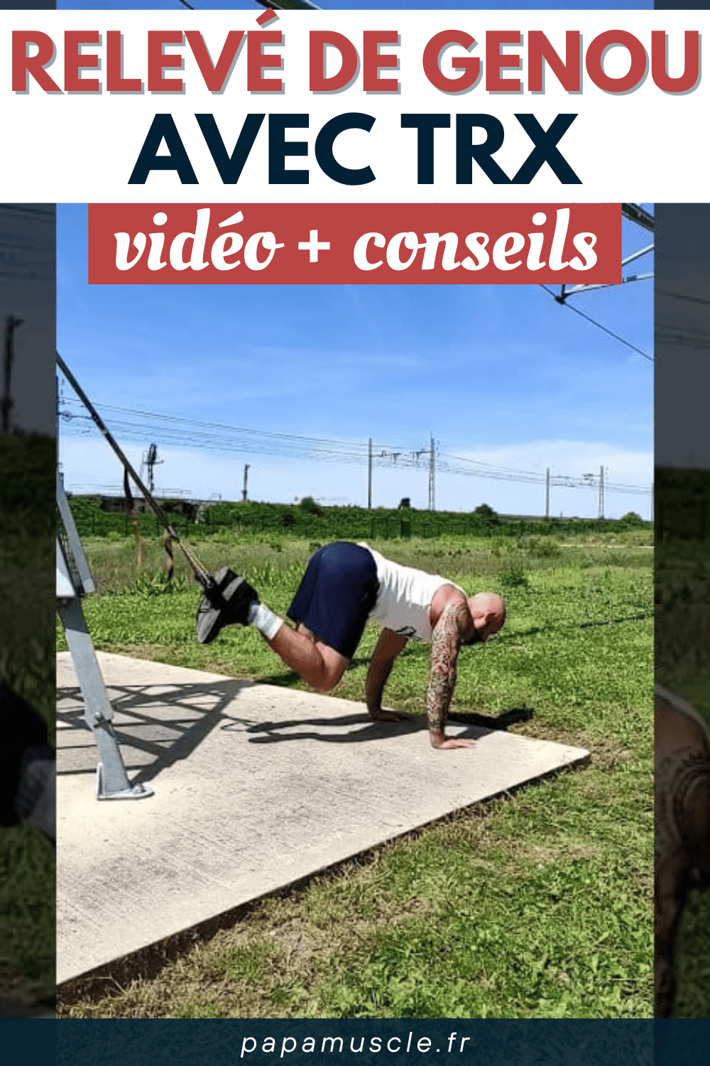 relevé de genou TRX