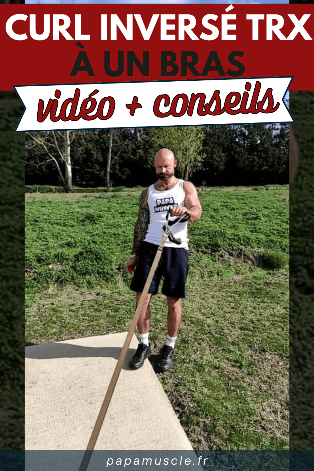 curl inversé TRX à un bras