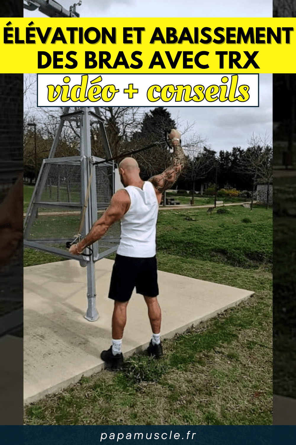 élévation et abaissement des bras avec TRX